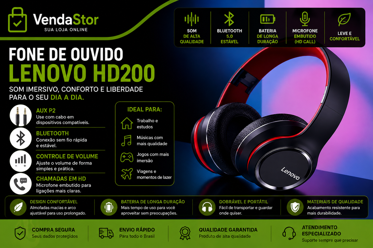 FONE DE OUVIDO LENOVO