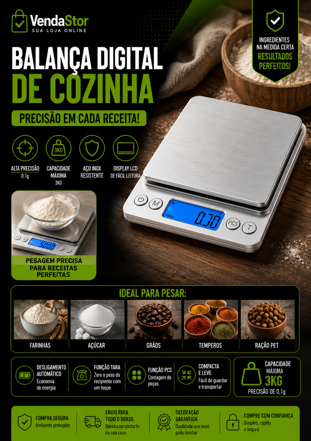 BALANÇA DIGITAL DE COZINHA