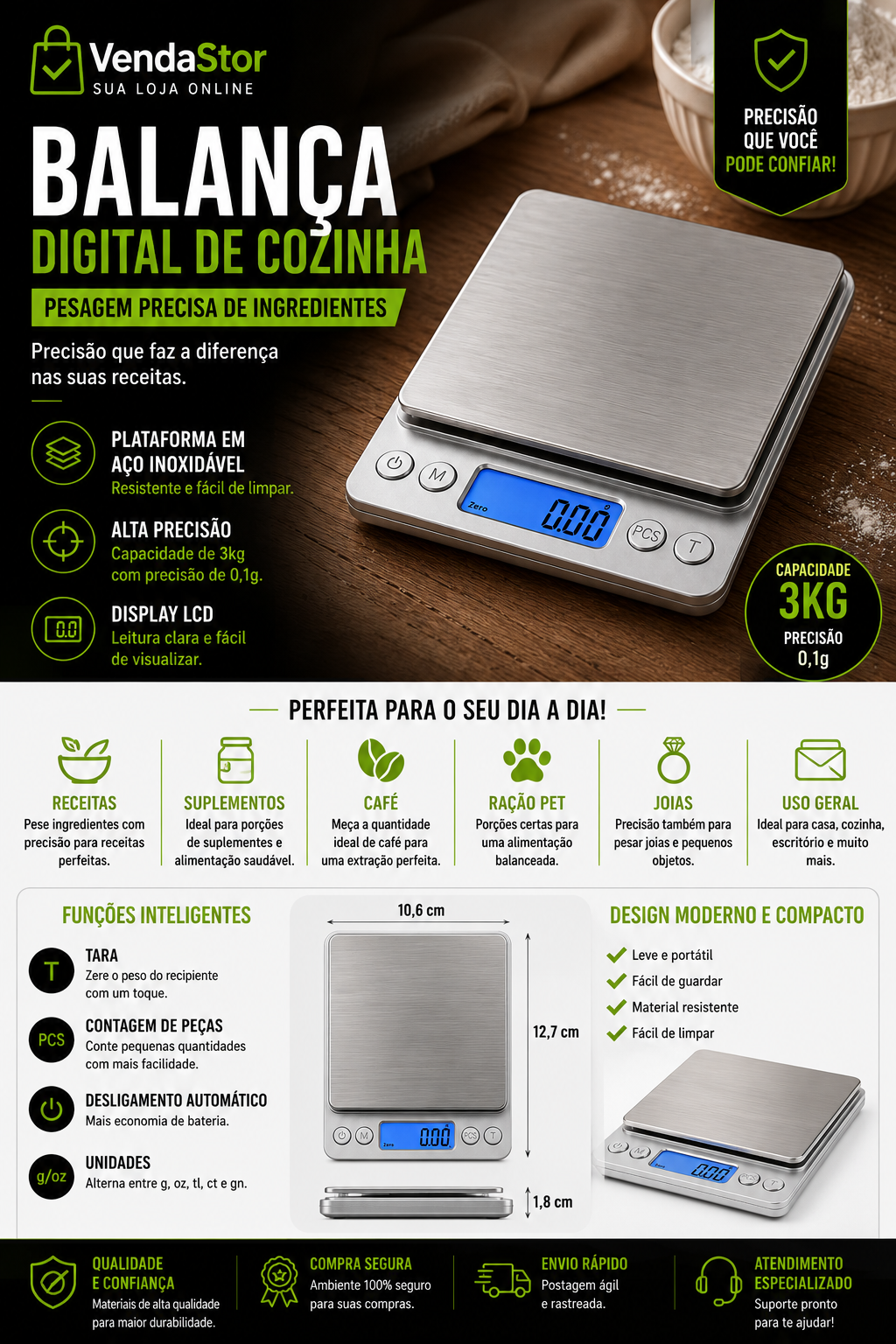 BALANÇA DIGITAL DE COZINHA