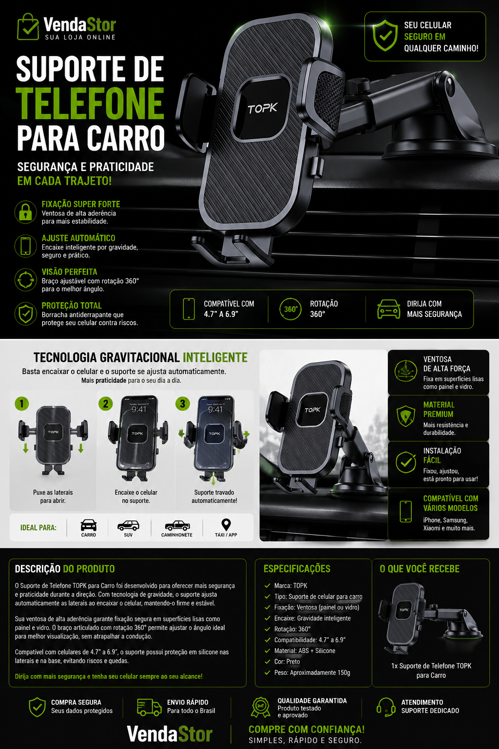SUPORTE PARA CARROS