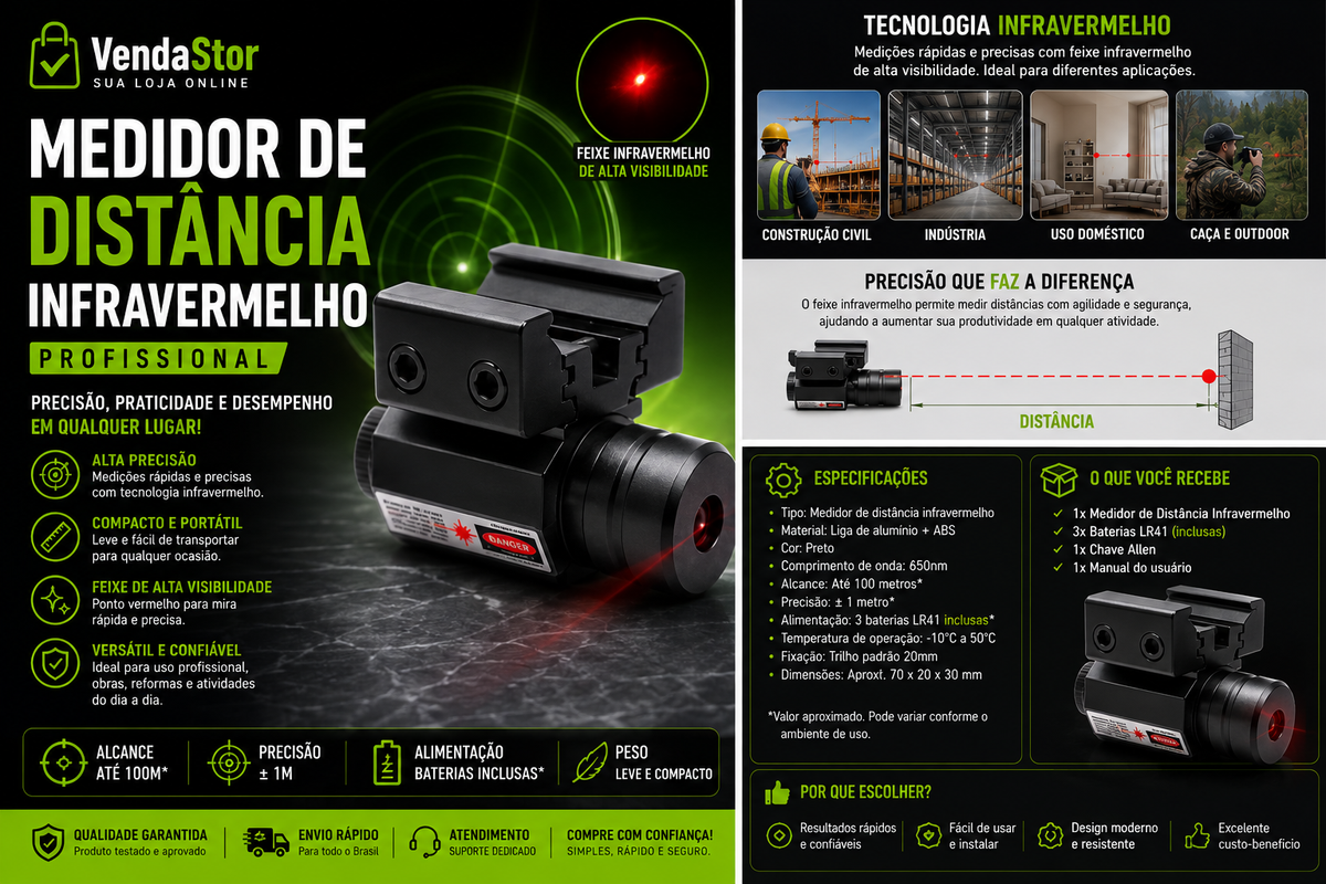 MEDIDOR DE DISTÂNCIA INFRAVERMELHO