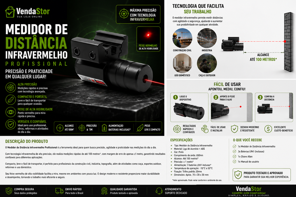 MEDIDOR DE DISTÂNCIA INFRAVERMELHO