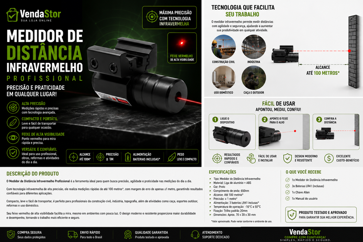 MEDIDOR DE DISTÂNCIA INFRAVERMELHO