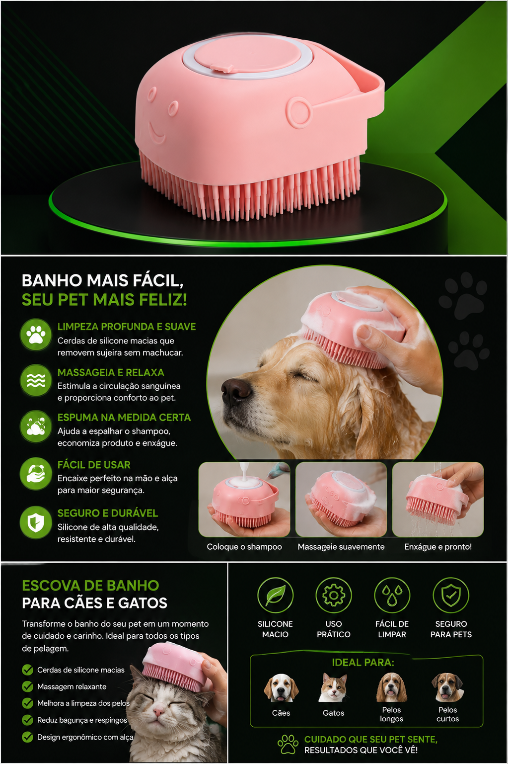 ESCOVA DE BANHO PET