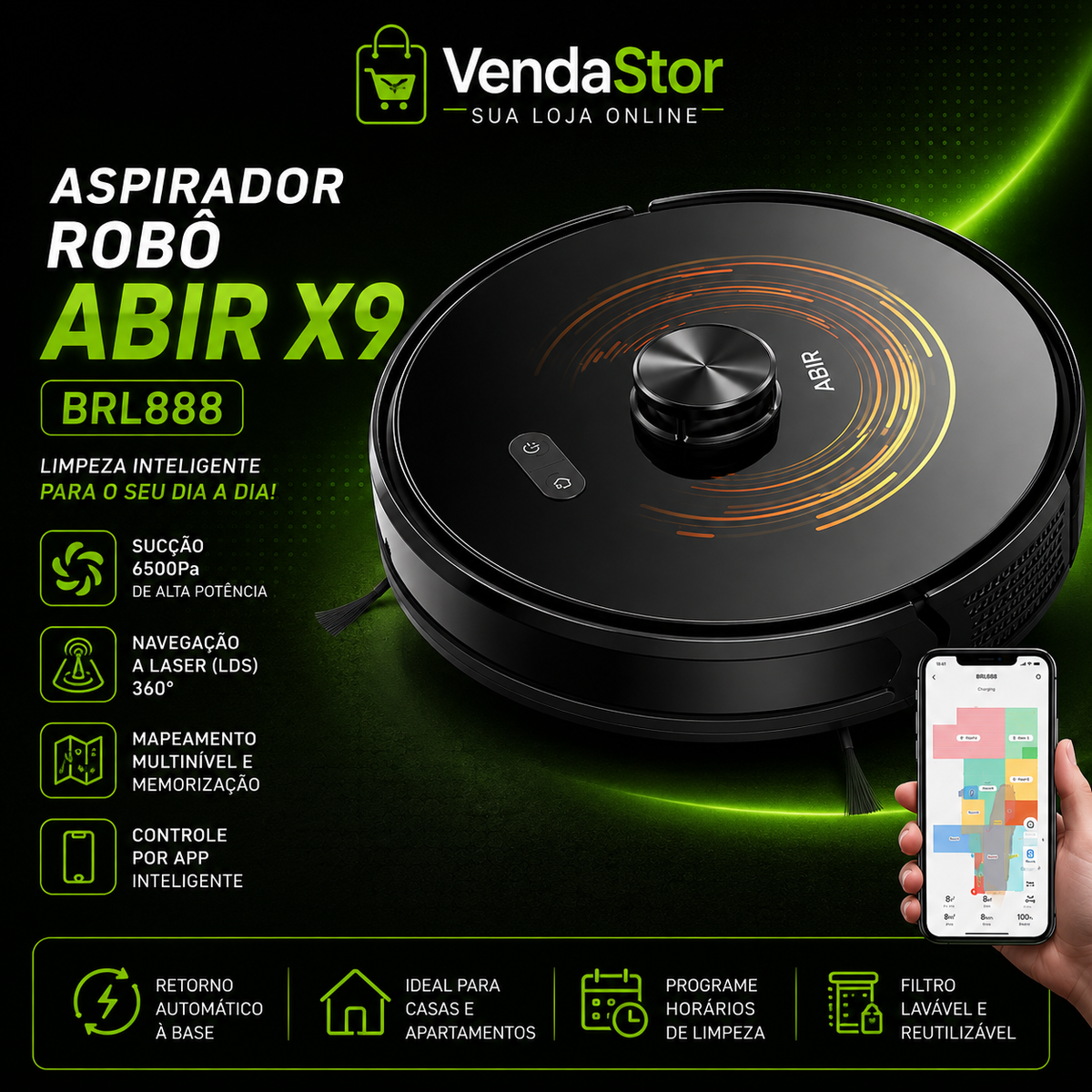 ASPIRADOR ROBÔ X9