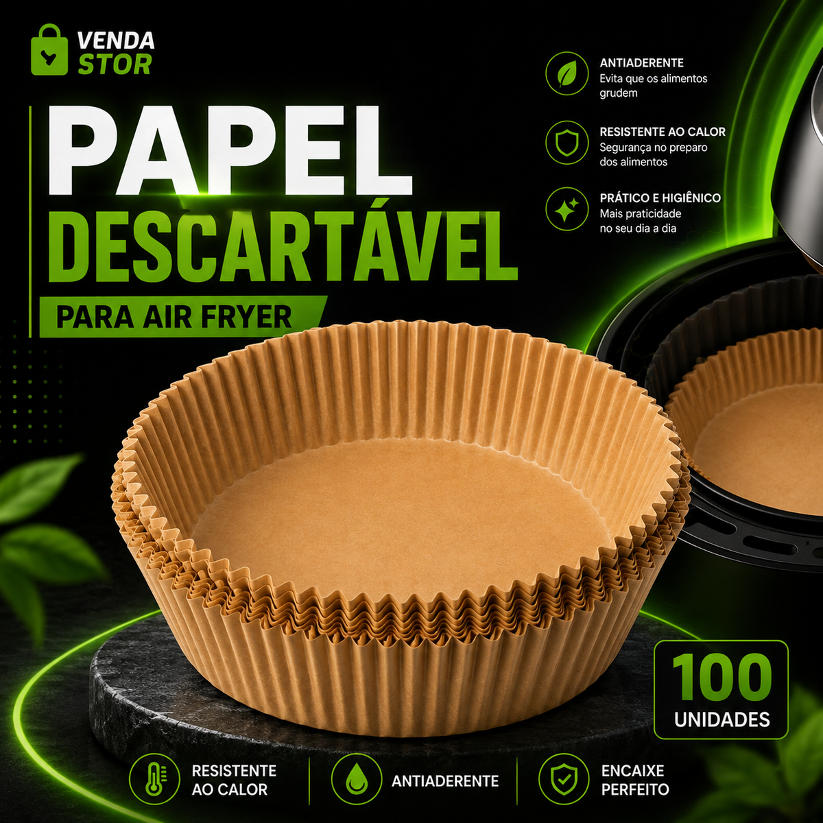 PAPÉIS DESCARTÁVEIS PARA AIR FRYER