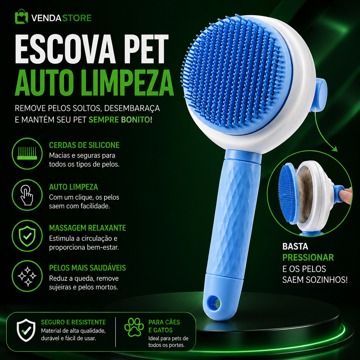 ESCOVA PET AUTO LIMPEZA