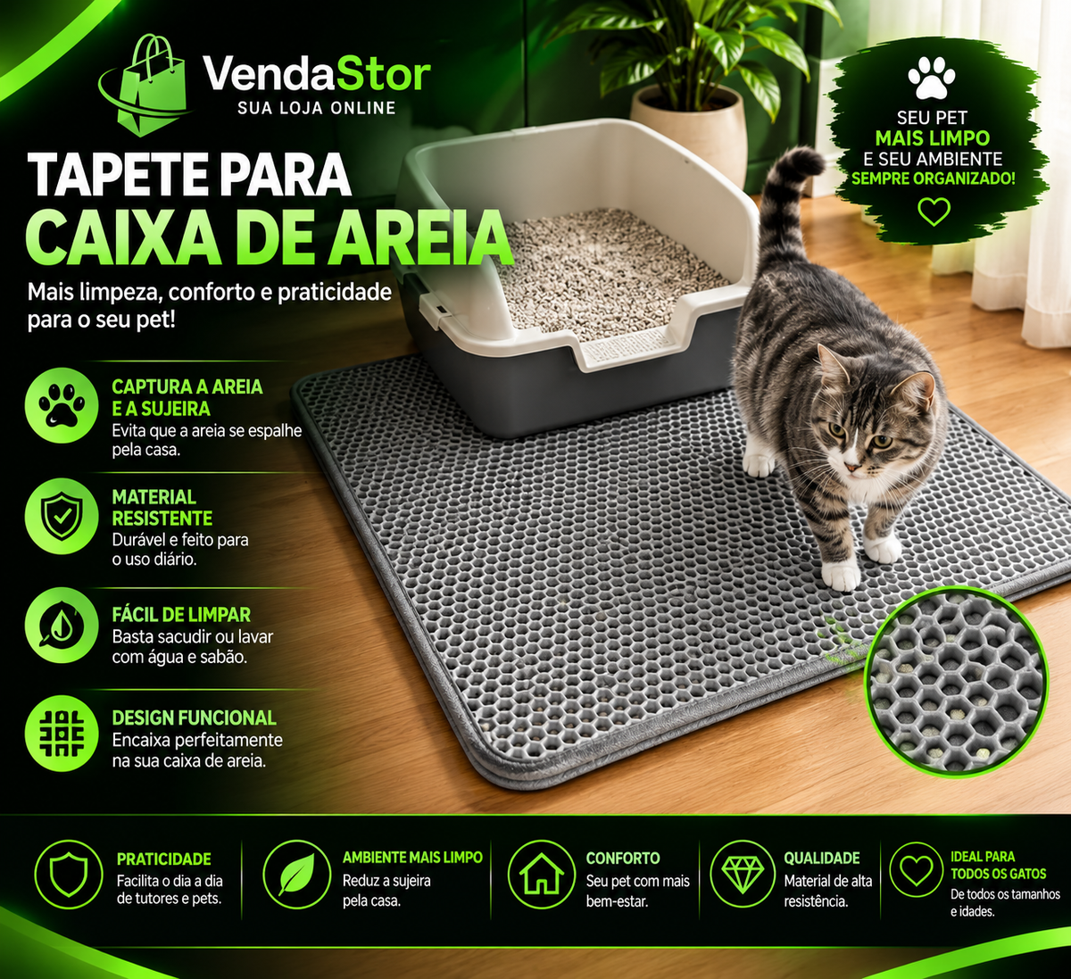 TAPETE PARA CAIXA DE AREIA